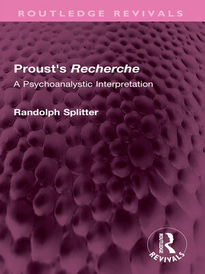 cover image of Proust's Recherche